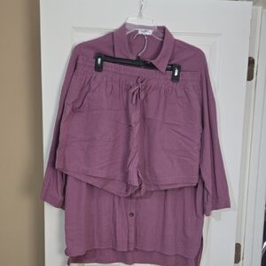 Zeagoo Mauve Button-Down Shirt